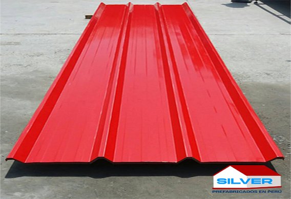 ALUZINC TRAPEZOIDAL ROJO, 